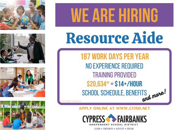 Now hiring special education resource aides